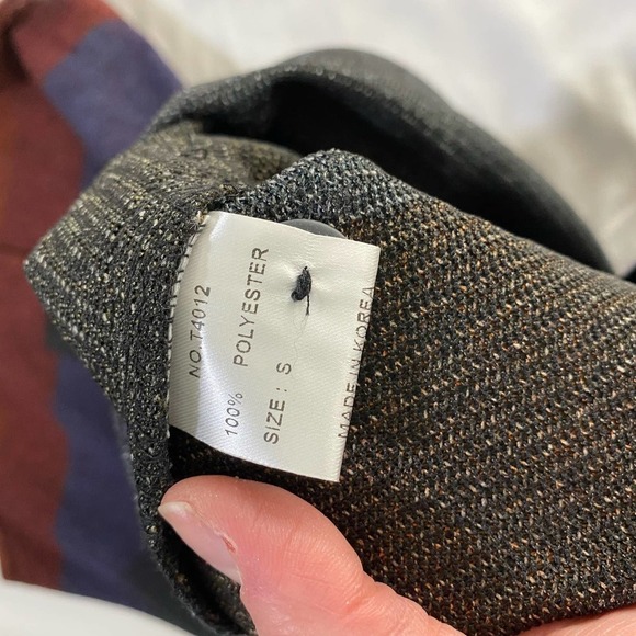 Terra SJ Apparel Striped Mock Neck Lightweight Multicolored Knit Button Tunic-S - Picture 3 of 4